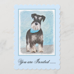 Schnauzer-målning (miniatyr) - Cute Original-Hund Inbjudningar
