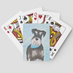 Schnauzer-målning (miniatyr) - Cute Original-Hund Kortlek