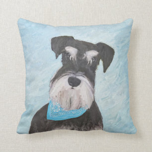 Schnauzer-målning (miniatyr) - Cute Original-Hund Kudde