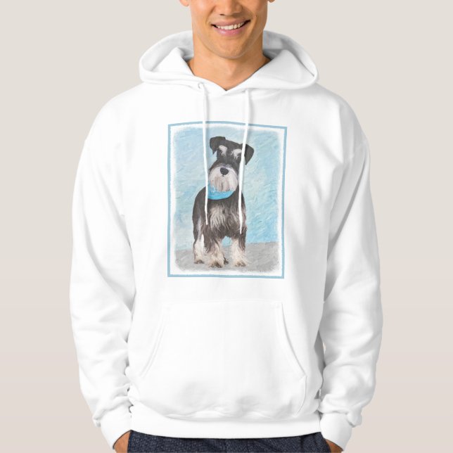 Schnauzer-målning (miniatyr) - Cute Original-Hund Munkjacka (Framsida)