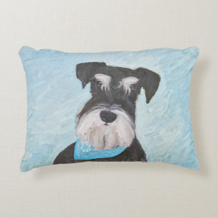 Schnauzer-målning (miniatyr) - Cute Original-Hund Prydnadskudde