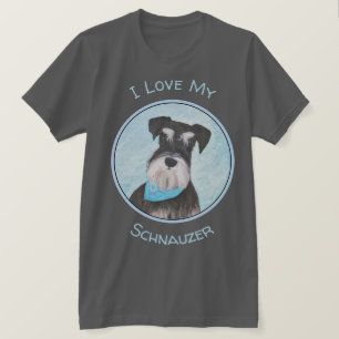 Schnauzer-målning (miniatyr) - Cute Original-Hund T Shirt
