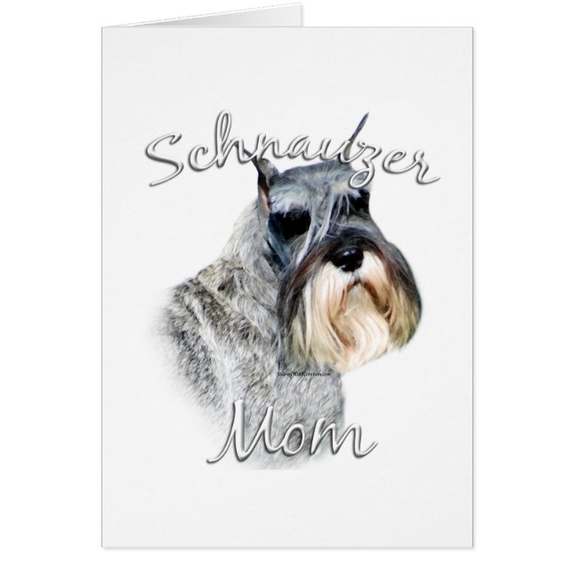 Schnauzer Mamma 2 Hälsningskort (Framsidan)