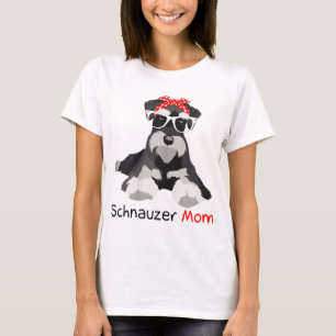 Schnauzer Mamma Bandana Womens Schnauzer Hund T Shirt