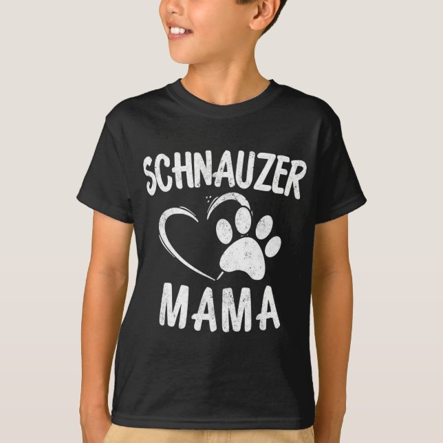 Schnauzer Mamma Gift Hund älskare Apparel Schnauze T Shirt (Framsida)