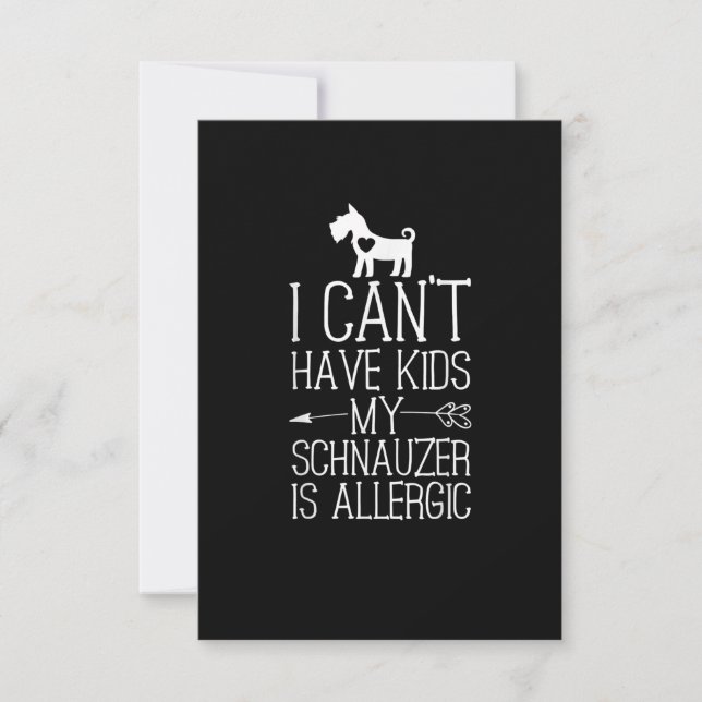 Schnauzer Mamma Gift Rolig hund Mamma sherts Cant OSA Kort (Framsida)