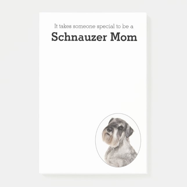 Schnauzer Mamma Post IT-anteckningar Post-it Block (Framsida)
