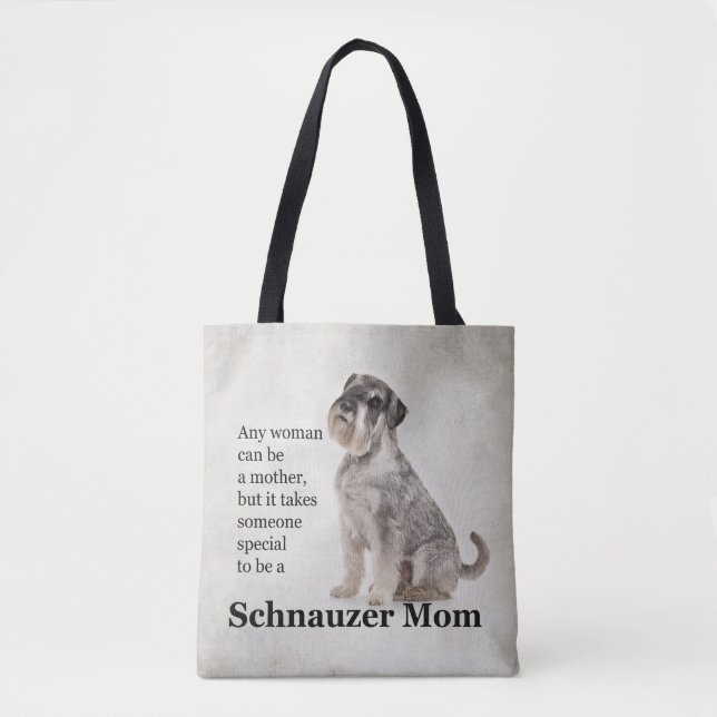 Schnauzer Mamma Tote Tygkasse (Framsida)