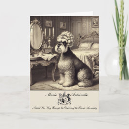Schnauzer Marie Antoinette-kort för mappad hälsnin Kort