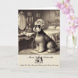 Schnauzer Marie Antoinette-kort för mappad hälsnin Kort