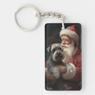 Schnauzer med Jultomten julafton