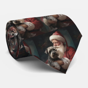 Schnauzer med Jultomten julafton Slips