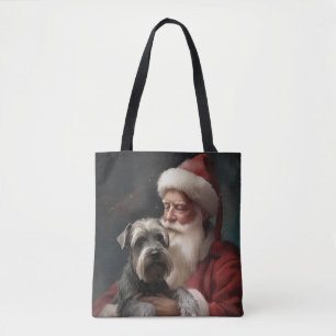 Schnauzer med Jultomten julafton Tygkasse