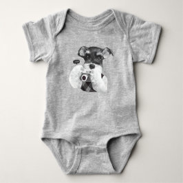 Schnauzer med kamera t shirt