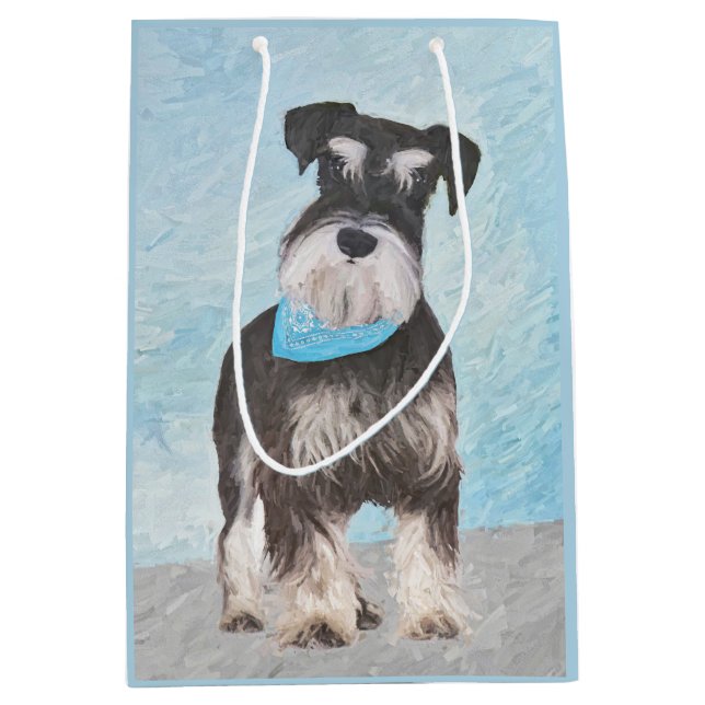 Schnauzer (Miniature) Painting - Cute Original Hun (Framsidan)