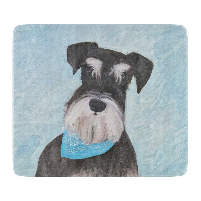 Schnauzer (Miniature) Painting - Cute Original Hun (Framsidan)