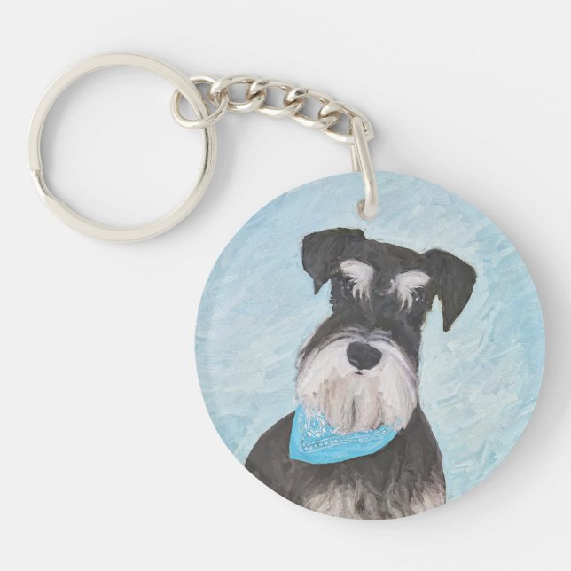 Schnauzer (Miniature) Painting - Cute Original Hun (Framsidan)