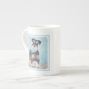 Schnauzer (Miniature) Painting - Cute Original Hun Benporslin Mugg