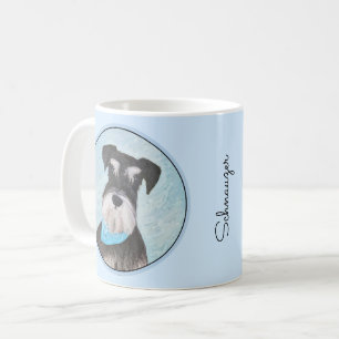Schnauzer (Miniature) Painting - Cute Original Hun Kaffemugg