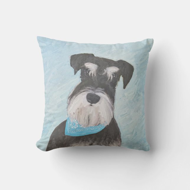 Schnauzer (Miniature) Painting - Cute Original Hun Kudde (Framsida)