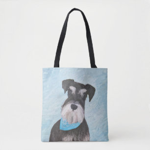 Schnauzer (Miniature) Painting - Cute Original Hun Tygkasse