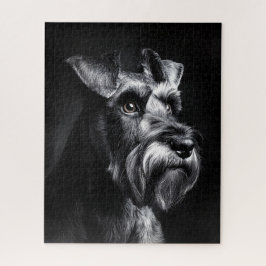 Schnauzer Monochrome Portrait Pussel