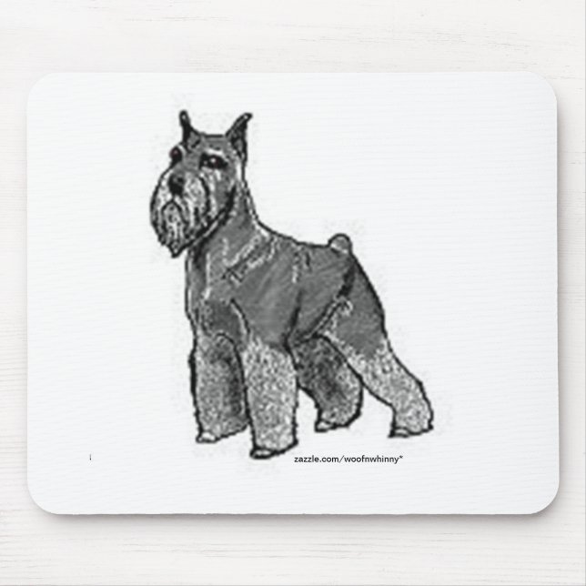 Schnauzer Mousepad Musmatta (Framsidan)