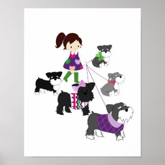 Schnauzer Nursery Wall Art Poster