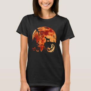 Schnauzer och mån Halloween-kostym Pumpa Hund T Shirt