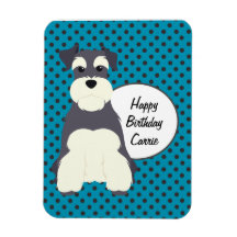 Schnauzer och Polka dots Birthday