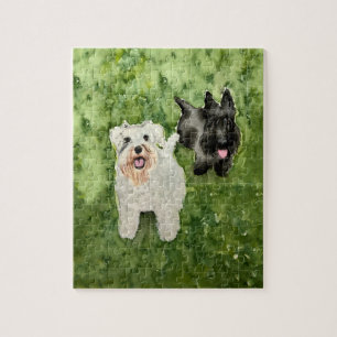 Schnauzer och Scottie Pussel