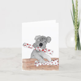 Schnauzer-omslagspresentant Helgkort