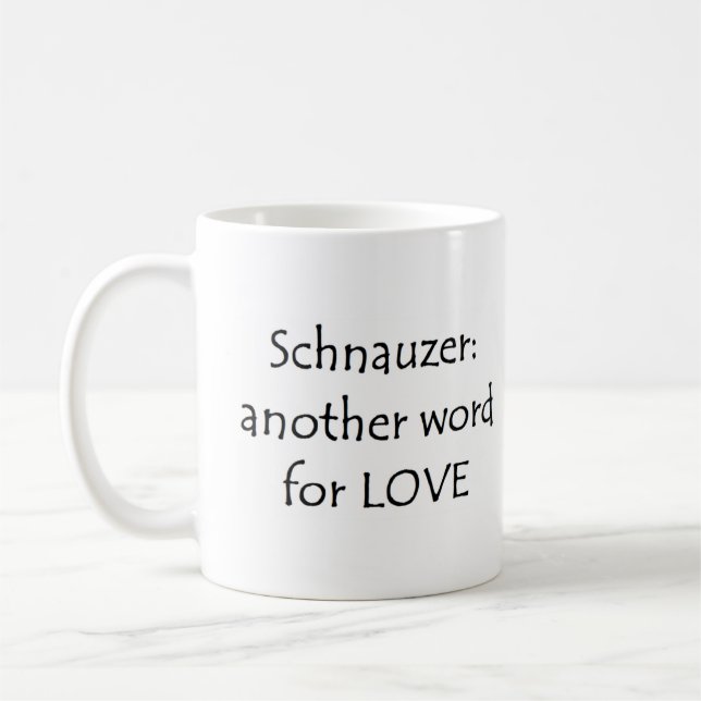 schnauzer ord kaffe mugg (Vänster)