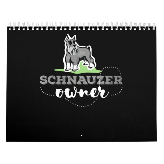 Schnauzer Owner Älskare Kalender (Omslag)
