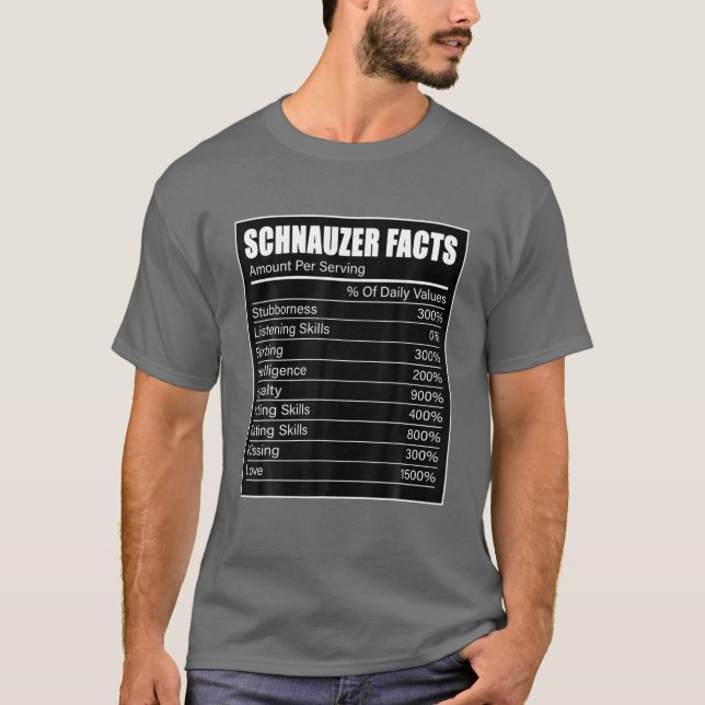 Schnauzer Owner Hund älskare Schnauzer Facts T Shirt (Framsida)