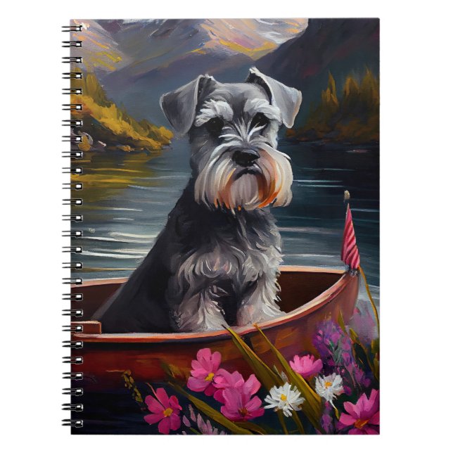 Schnauzer på åra: Ett naturskönt äventyr Anteckningsbok (Framsidan)