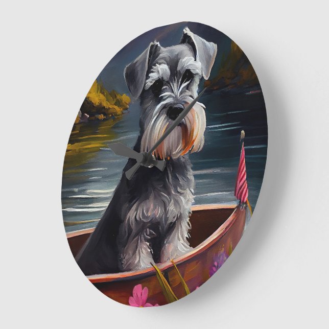 Schnauzer på åra: Ett naturskönt äventyr Stor Klocka (Vinkel)