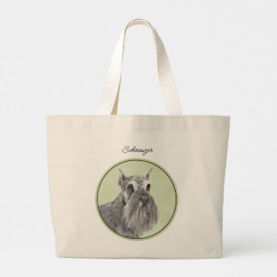 Schnauzer Painting Giant Standard Crown Hund Art Jumbo Tygkasse