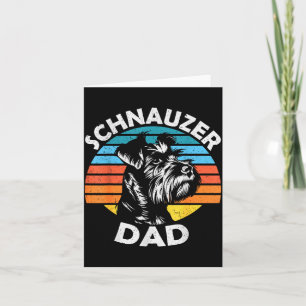 Schnauzer pappa hund sällskapsdjur rolig fars dag  kort