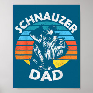 Schnauzer pappa hund sällskapsdjur rolig fars dag poster