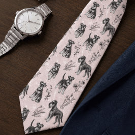 Schnauzer Pappa Söt Rosa Vintage Blommig Toile Slips