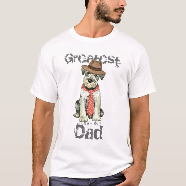 Schnauzer Pappa T Shirt (Framsida)