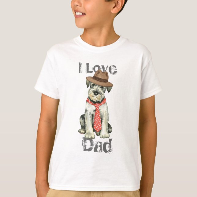 Schnauzer Pappa Tee Shirt (Framsida)