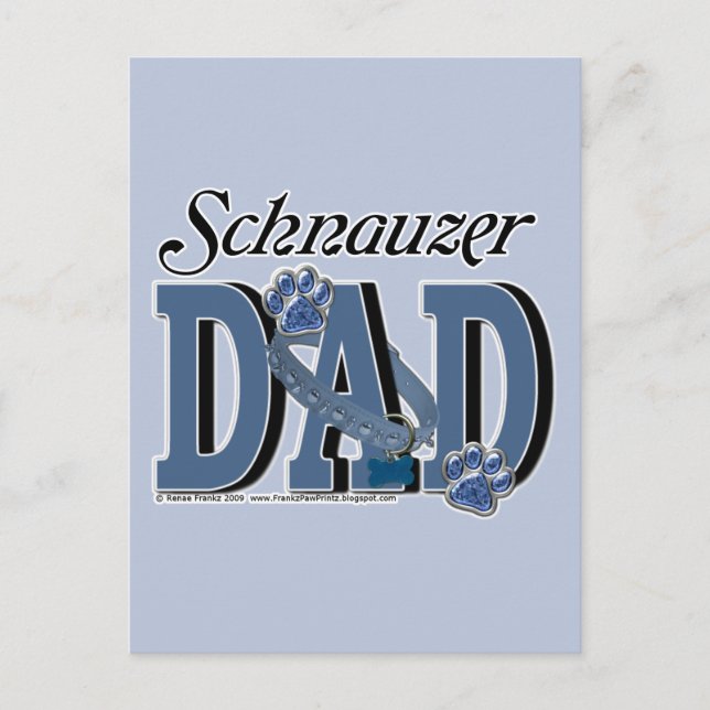 Schnauzer PAPPA Vykort (Framsida)