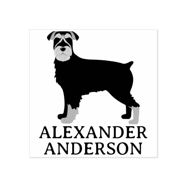 Schnauzer Personalize Rubber Frimärke Stämpel (Tryck)