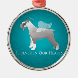 Schnauzer Pet Memorial Design Julgransprydnad Metall