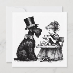 Schnauzer-platta anteckningskort för Hund