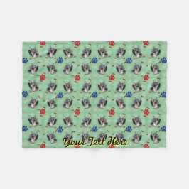 Schnauzer Porträtt Fleecefilt