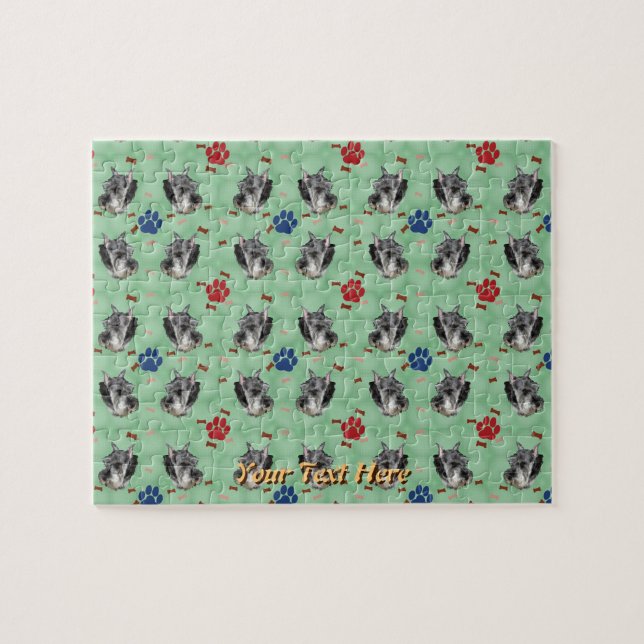 Schnauzer Porträtt Pussel (Horisontell)