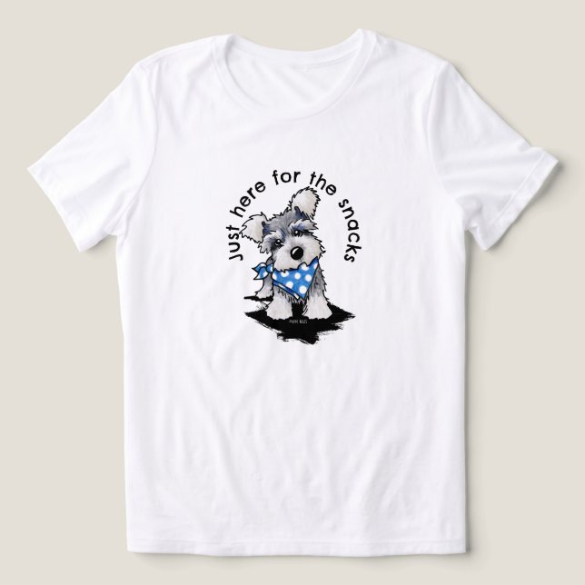 Schnauzer precis här för Snacks T-Shirt (Design Framsida)